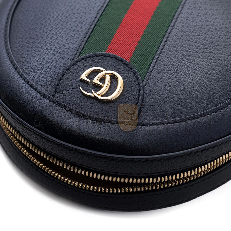 GUCCI OPHIDIA MINI ROUND SHOULDER BAG ‎550618 (18*18*4.5cm)